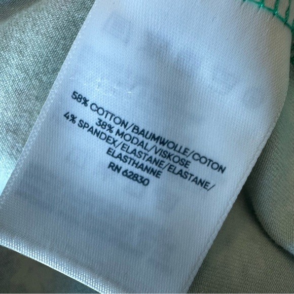 Lands’ End Fit & Flare Floral Dress Green White Size M Petite - Picture 10 of 11